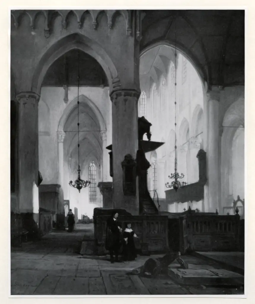 Anonimo , Bosboom, Johannes - sec. XIX - A Church Interior , fronte