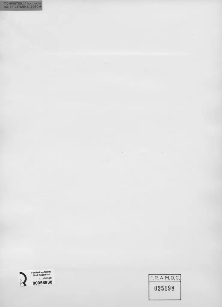 Anonimo , Bosch, Etienne - sec. XIX - Christus , retro