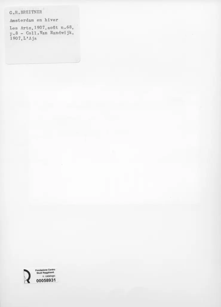 Anonimo , Breitner, Georg Hendrick , retro