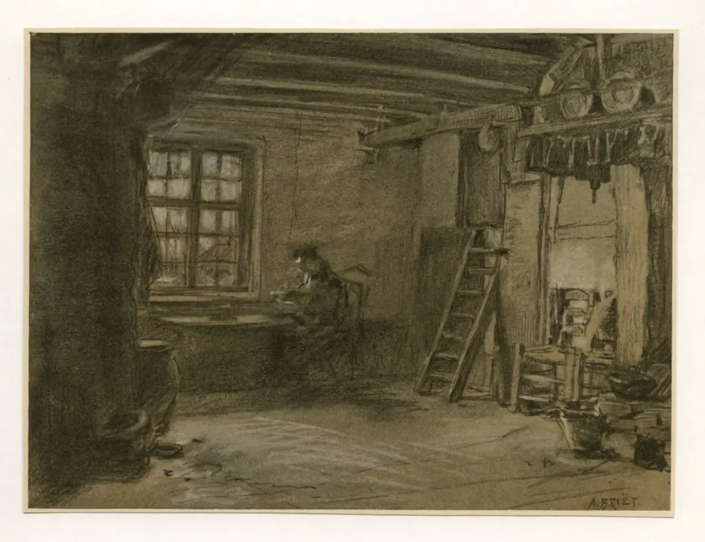 Anonimo , Briet, Arthur - sec. XIX - Interior in Brabant , fronte