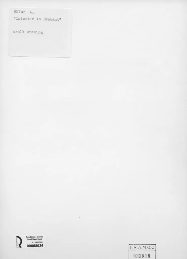 Anonimo , Briet, Arthur - sec. XIX - Interior in Brabant , retro