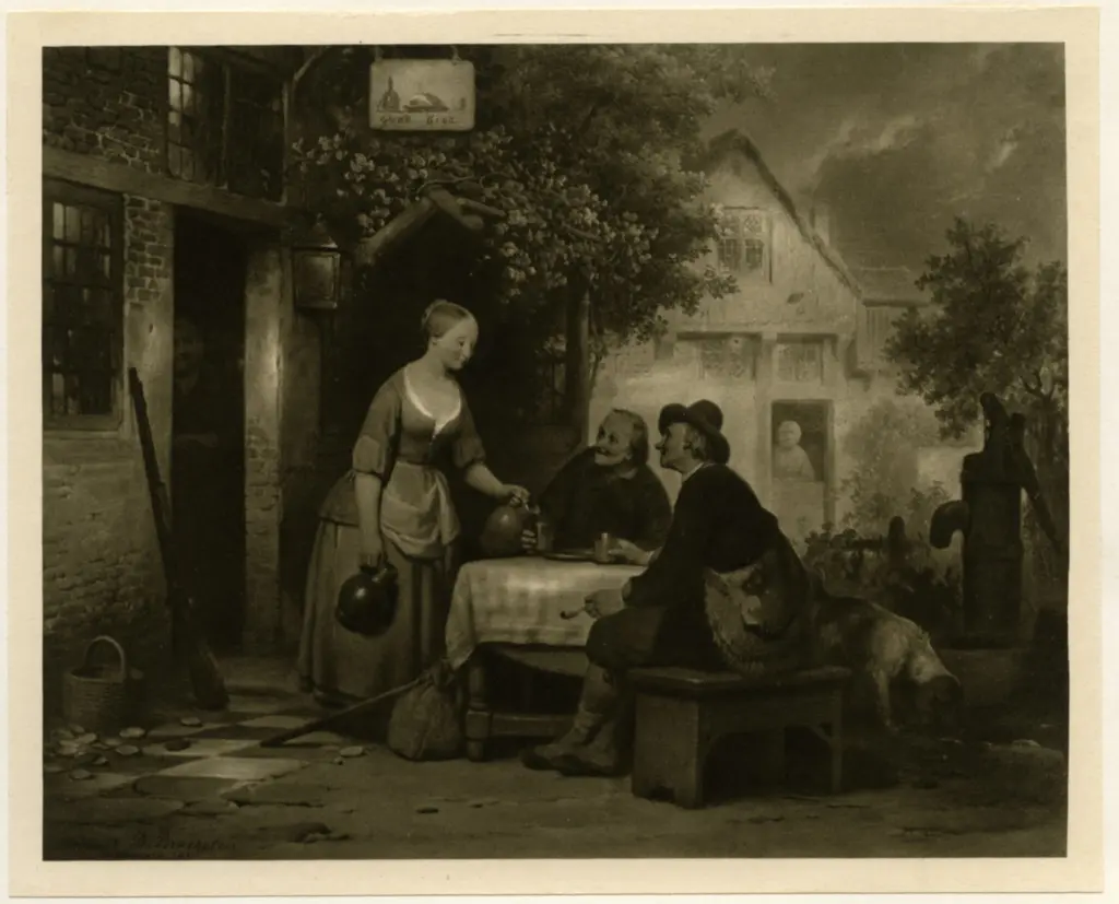 Braekeleer, Henry , Nel giardino dell'osteria