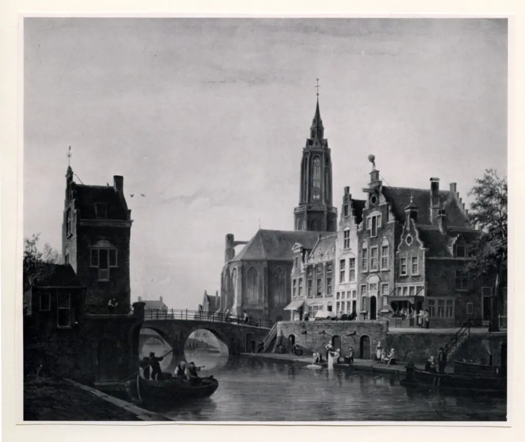 Anonimo , Dommersen, Christian - sec. XIX - A view in Amsterdam , fronte