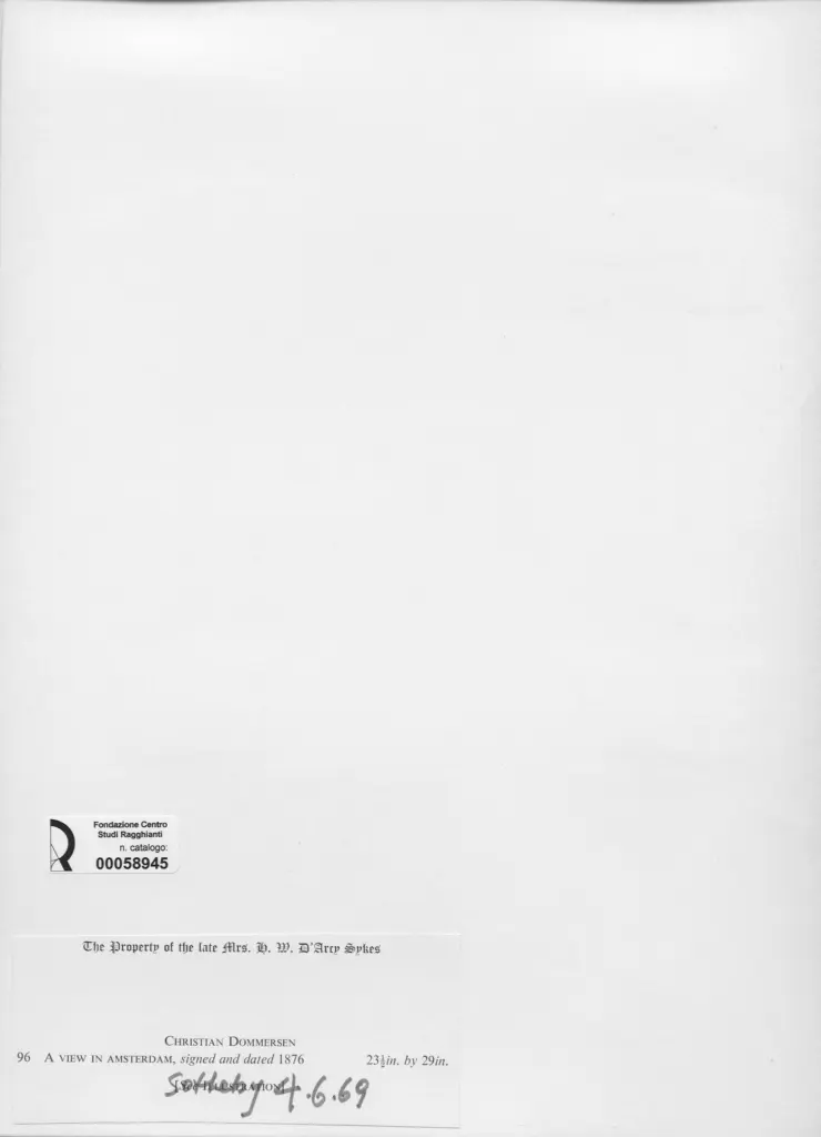 Anonimo , Dommersen, Christian - sec. XIX - A view in Amsterdam , retro