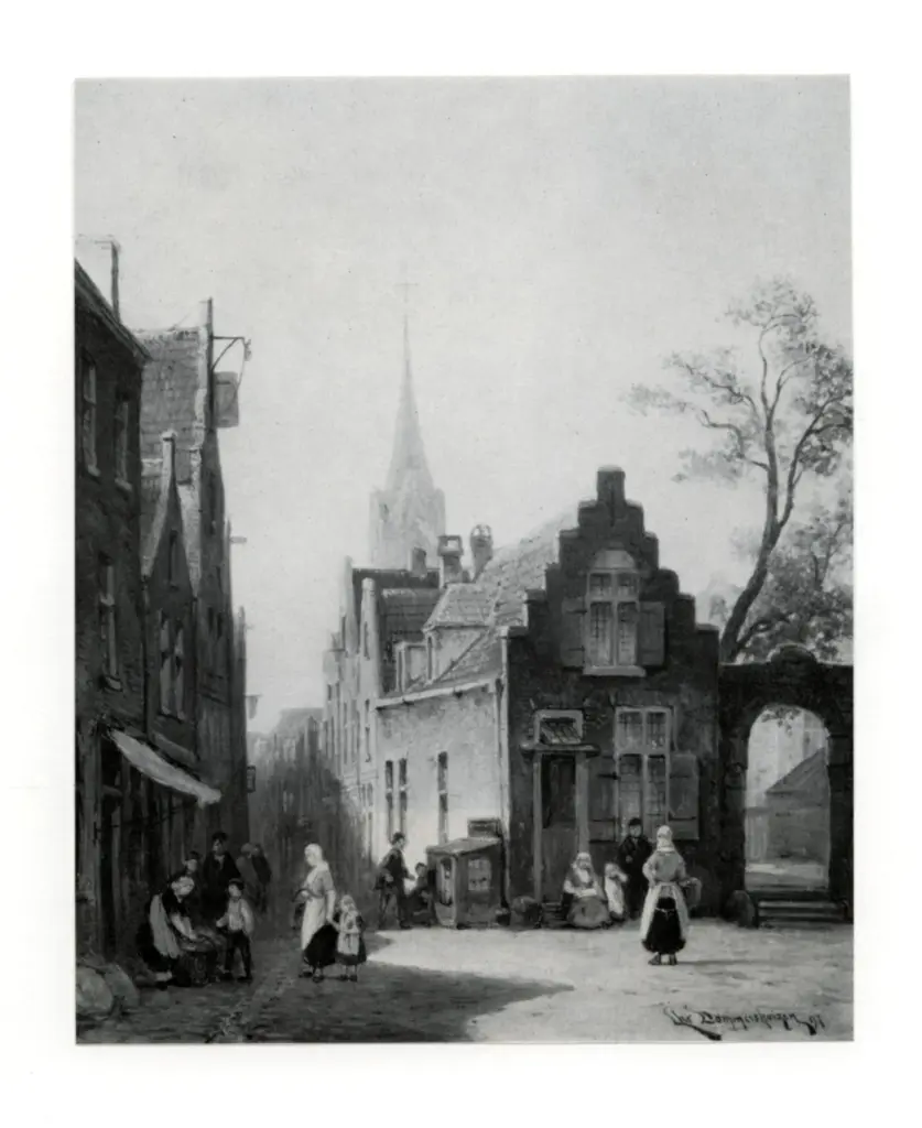 Anonimo , Dommershuiyzen, Christian - sec. XIX - A Dutch street scene , fronte