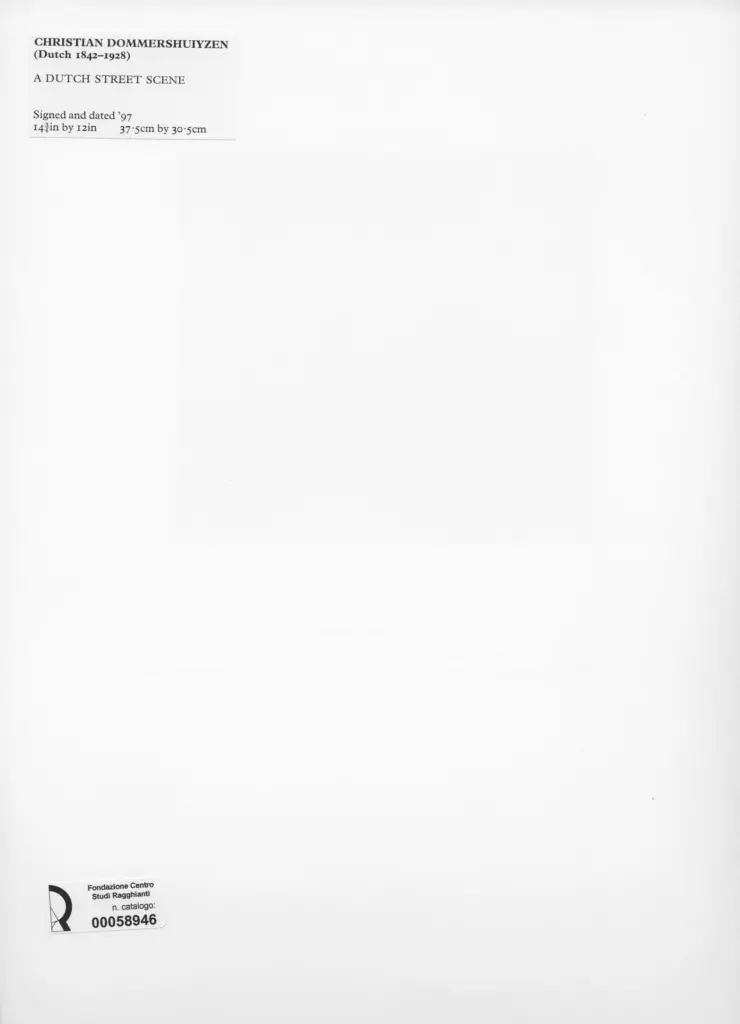 Anonimo , Dommershuiyzen, Christian - sec. XIX - A Dutch street scene , retro