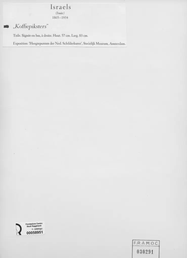 Anonimo , Israels, Isaac - sec. XIX - Koffiepiksters , retro
