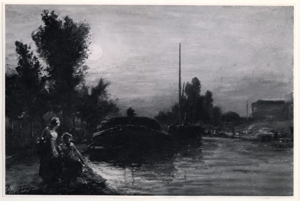 Anonimo , Jongkind, Johan Barthold - sec. XIX - Clair de Lune , fronte