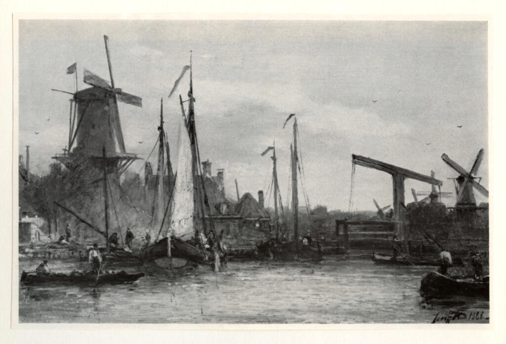 Anonimo , Jongkind, Johan Barthold - sec. XIX - Ecluse en Hollande , fronte
