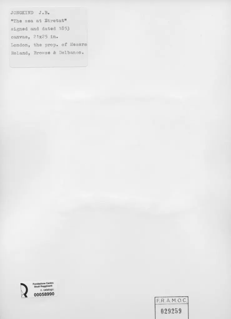 Anonimo , Jongkind, Johan Barthold - sec. XIX , retro