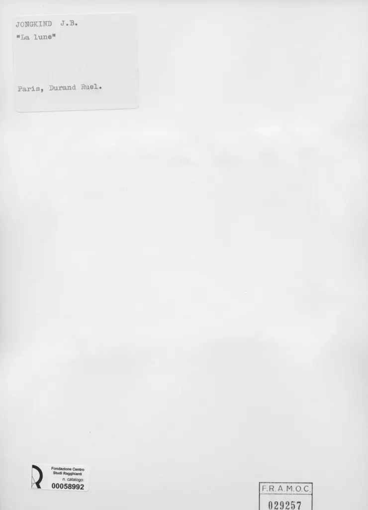 Anonimo , Jongkind, Johan Barthold - sec. XIX - La lune , retro
