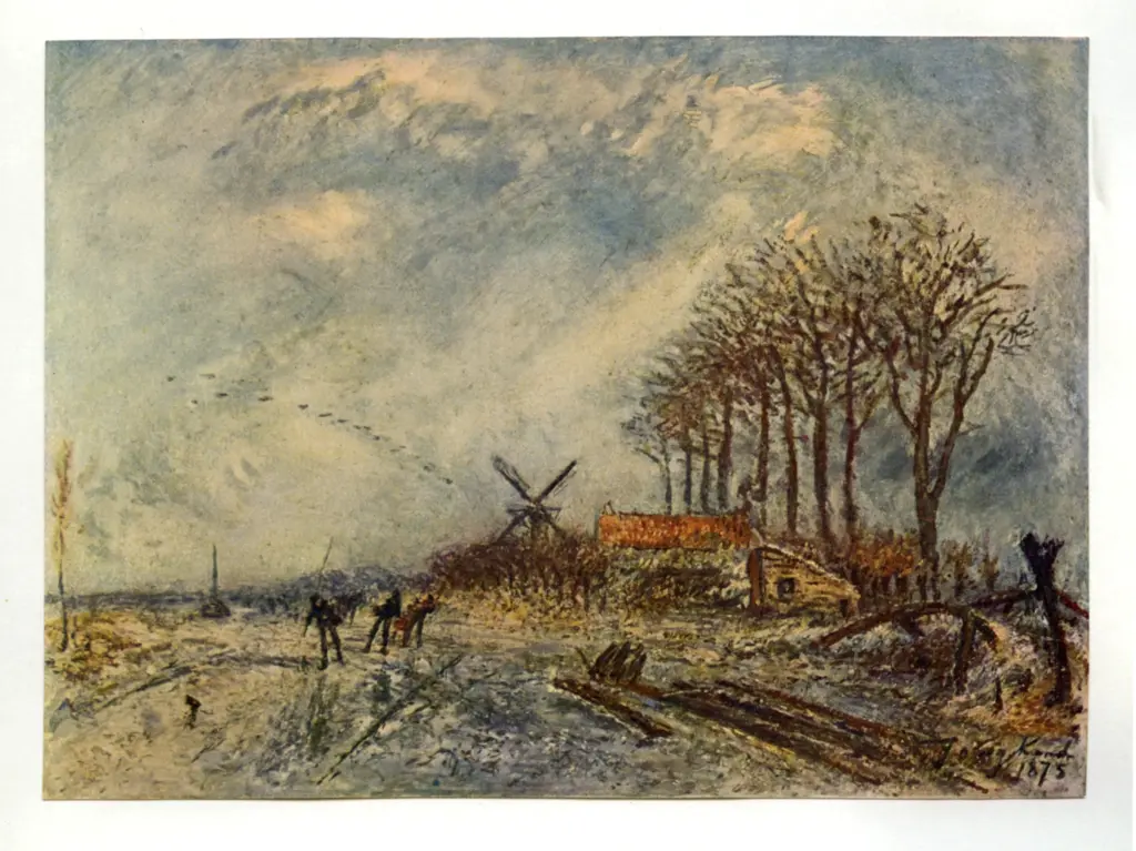 Anonimo , Jongkind, Johan Barthold - sec. XIX - Les Patineurs