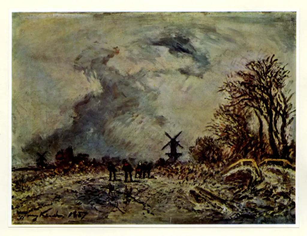 Anonimo , Jongkind, Johan Barthold - sec. XIX - Pattinatori nei pressi di Rotterdam , fronte