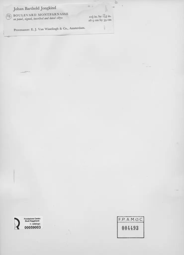 Anonimo , Jongkind, Johan Barthold sec. XIX , retro