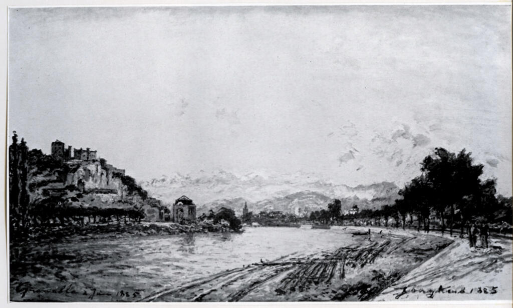Anonimo , Jongkind, Johan Barthold - sec. XIX - A View of Grenoble from the Isère , fronte