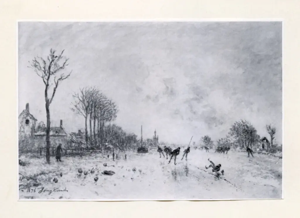 Anonimo , Jongkind, Johan Barthold - sec. XIX - Patineurs &agrave; Overschie , fronte