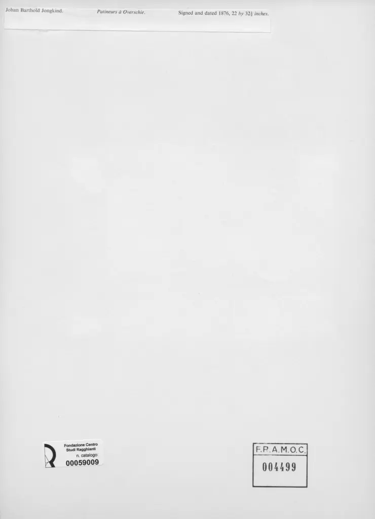 Anonimo , Jongkind, Johan Barthold - sec. XIX - Patineurs &agrave; Overschie , retro