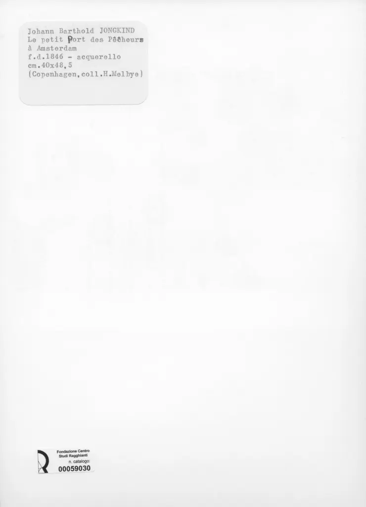 Anonimo , Jongkind, Johan Barthold - sec. XIX , retro