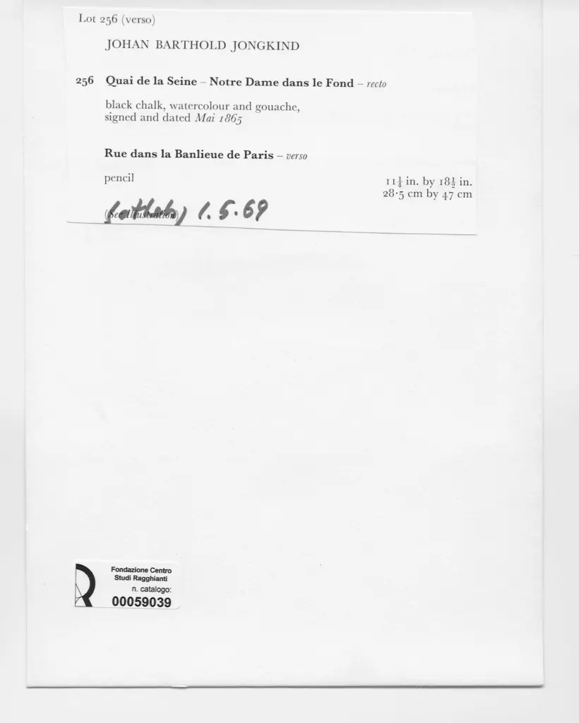 Anonimo , Jongkind, Johan Barthold - sec. XIX - Rue dans la Banlieue de Paris , retro