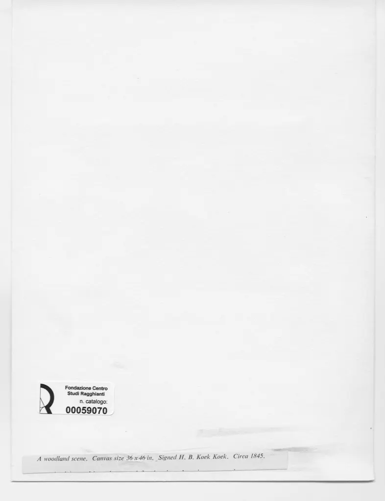 Anonimo , Koek Koek, H.B. - sec. XIX - A woodland scene , retro