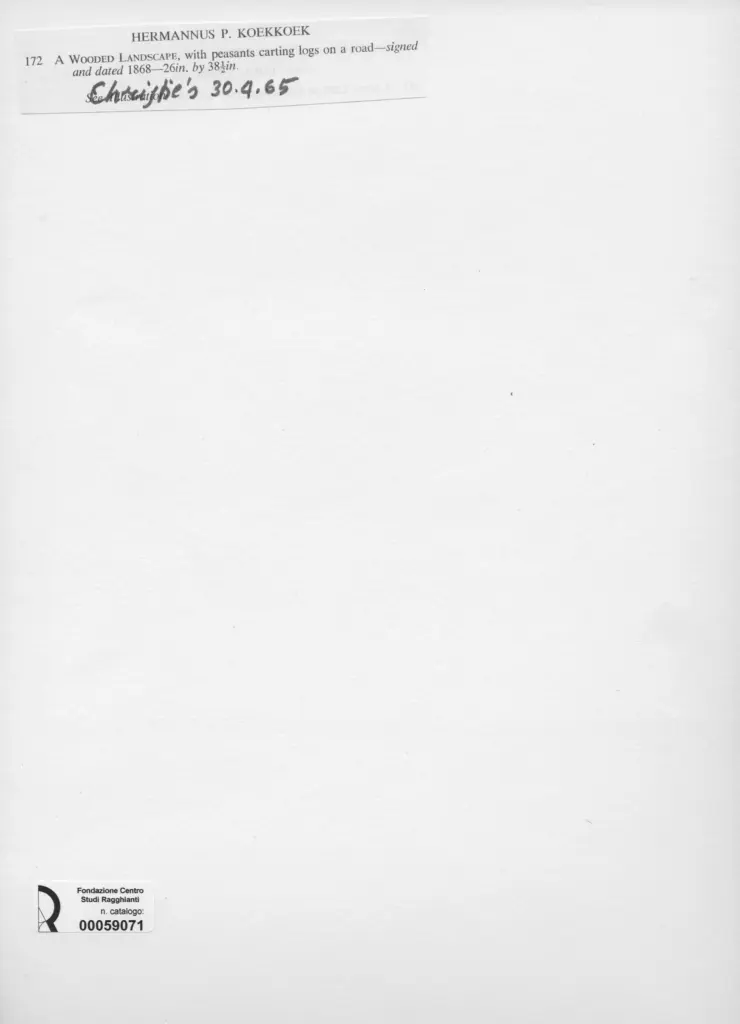 Anonimo , Koekkoek, Hermannus P. - sec. XIX - A wooded lanscape , retro