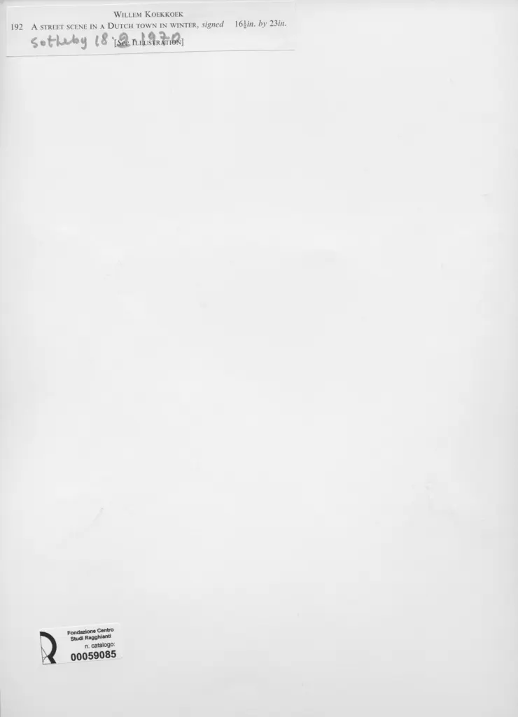 Anonimo , Koekkoek, Willem - sec. XIX - A Street Scene in a Dutch Town in Winter , retro