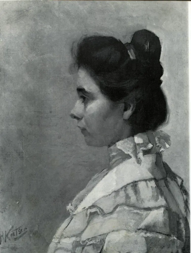 Anonimo , Koetser, Henry - sec. XIX - Portrait of Bertha Koetser van Ammeringen , fronte