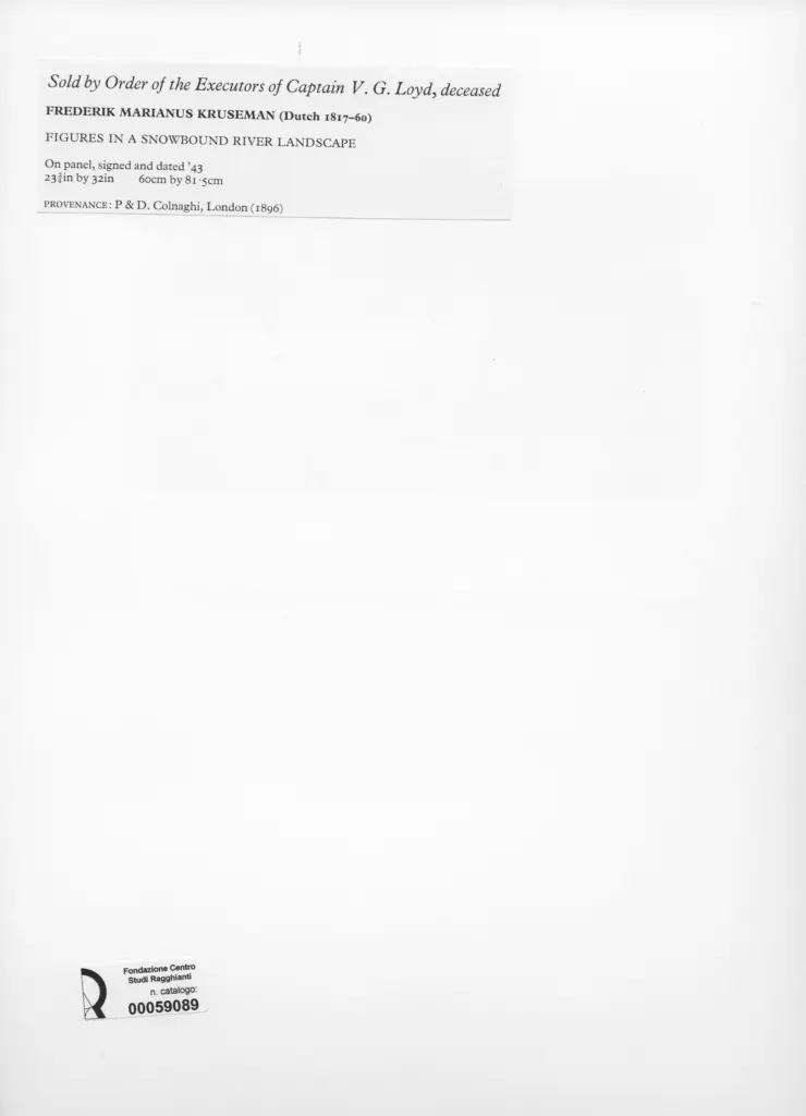 Anonimo , Kruseman, Frederick Marianus - sec. XIX - Figures in a snowbound river landscape , retro