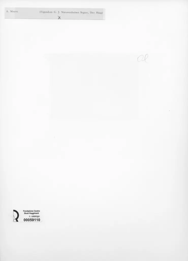 Anonimo , Mauve, Anton - sec. XIX - Animale domestico , retro