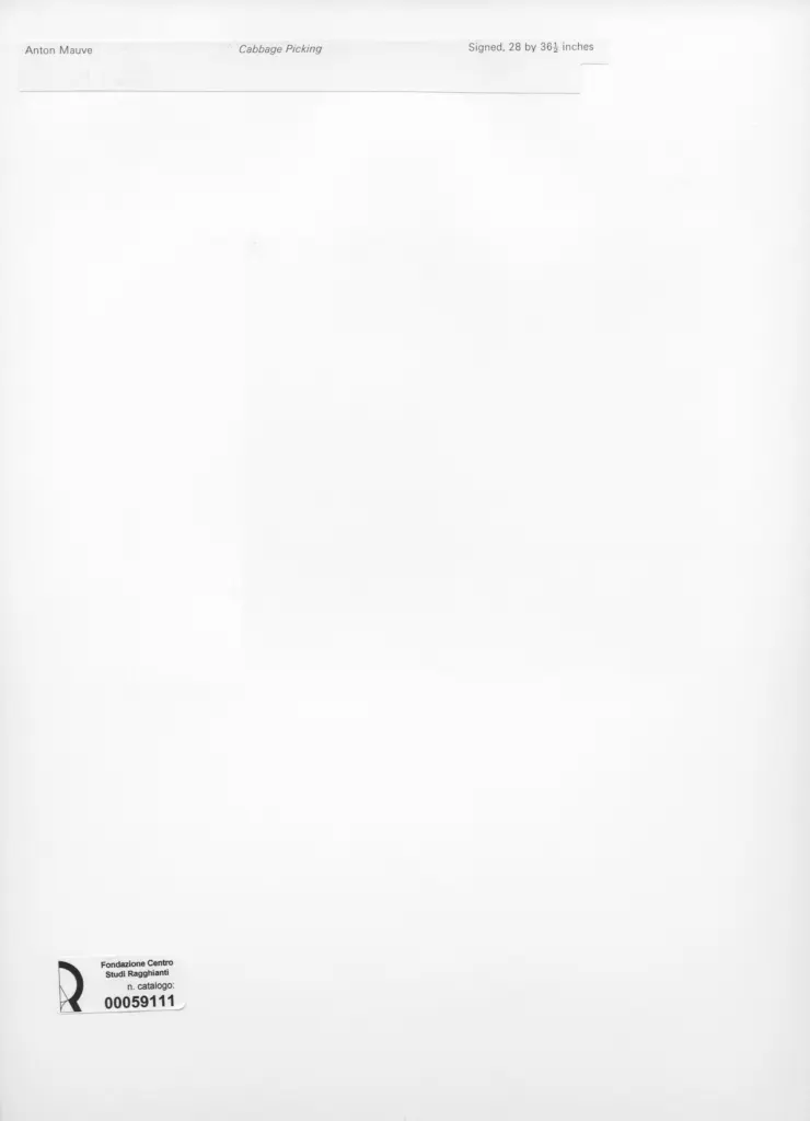 Anonimo , Mauve, Anton - sec. XIX - Cabbage Picking , retro