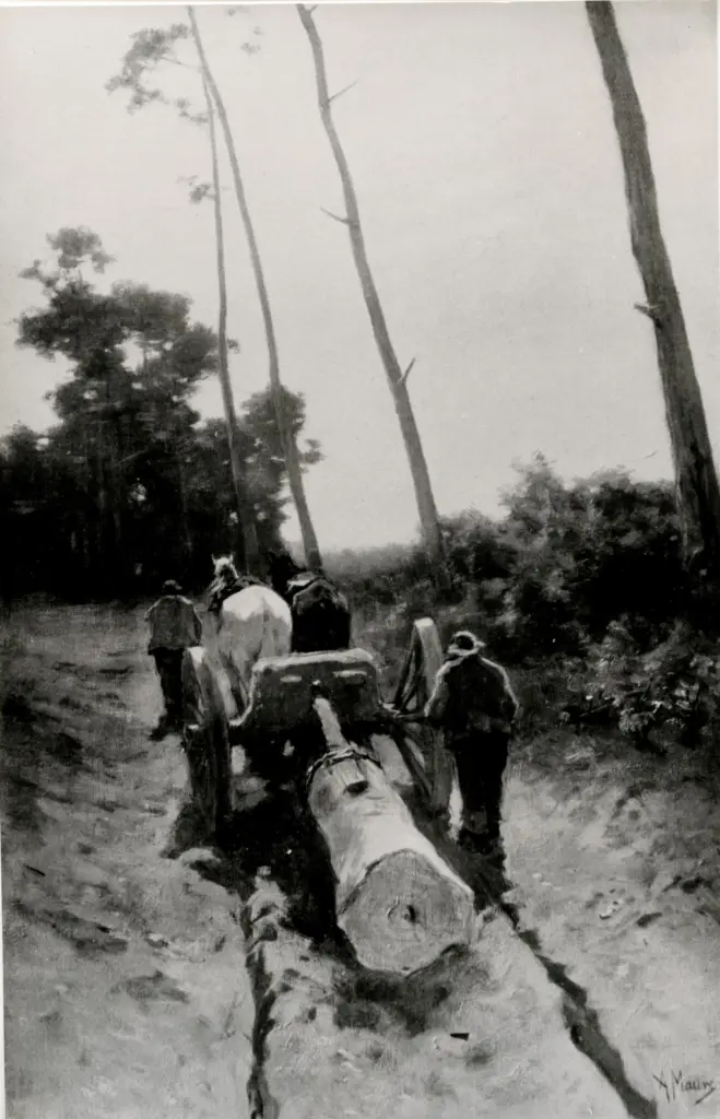 Anonimo , Mauve, Anton - sec. XIX - Les boucherons , fronte