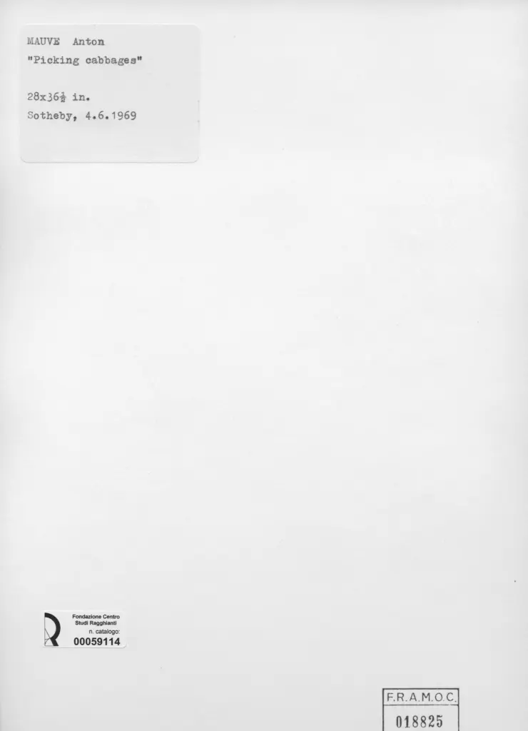 Anonimo , Mauve, Anton - sec. XIX - Picking cabbages , retro