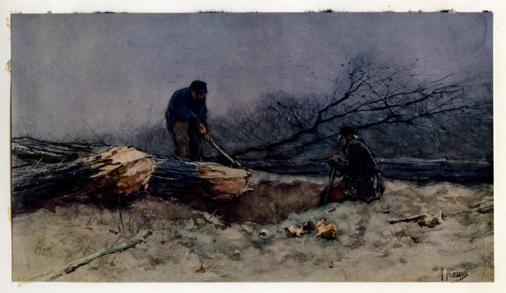 Anonimo , Mauve, Anton - sec. XIX - The Woodcutters , fronte