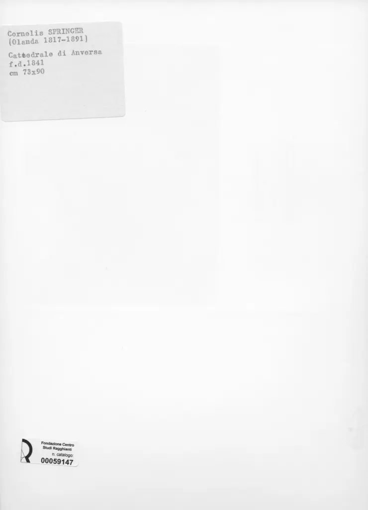 Anonimo , Springer, Cornelius - sec. XIX - Cattedrale di Anversa , retro