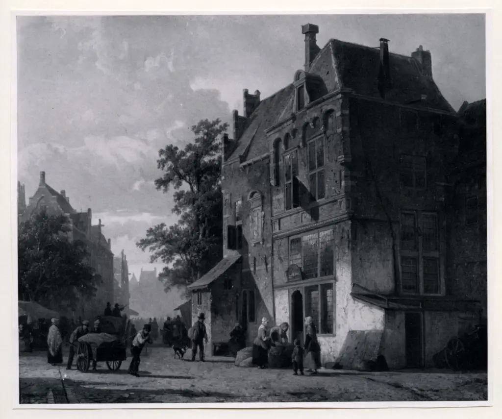 Anonimo , Springer, Cornelius - sec. XIX - A Dutch Street Scene , fronte