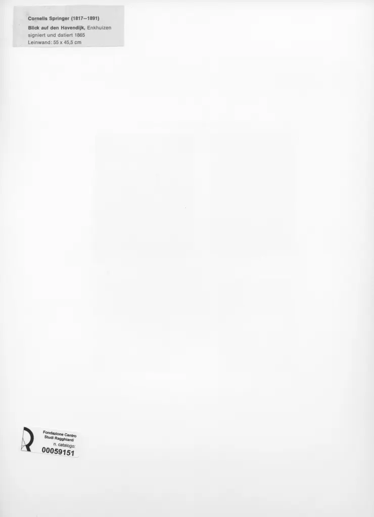 Anonimo , Springer, Cornelius - sec. XIX - Blick auf den Havendijk , retro
