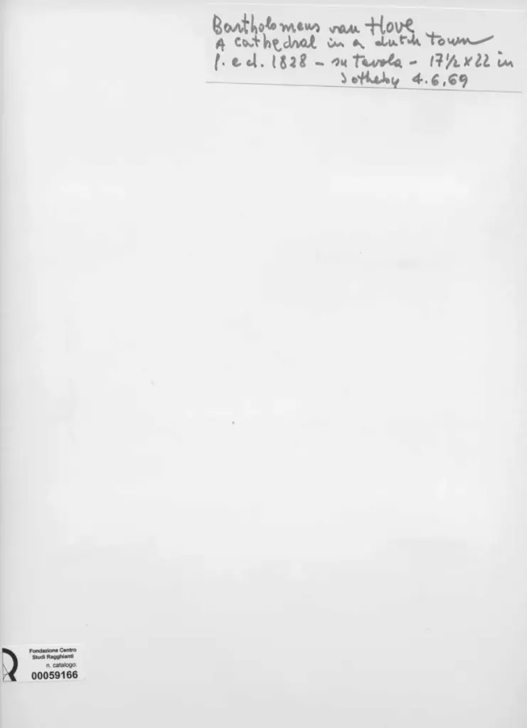 Anonimo , Van Hove, Bartholomeus Johannes - sec. XIX - A cathedral in a dutch town , retro