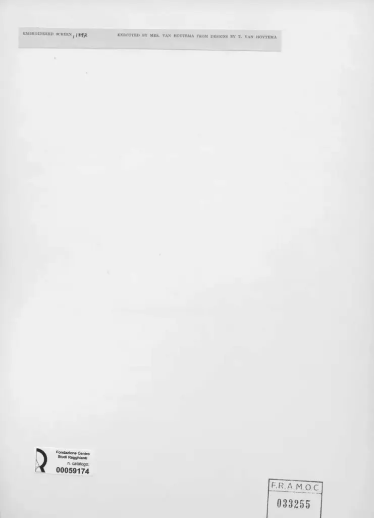 Anonimo , Van Hoytema, Theo - sec. XIX - Embroidered Screen , retro
