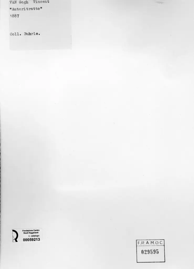 Anonimo , Van Gogh, Vincent - sec. XIX - Autoritratto , retro