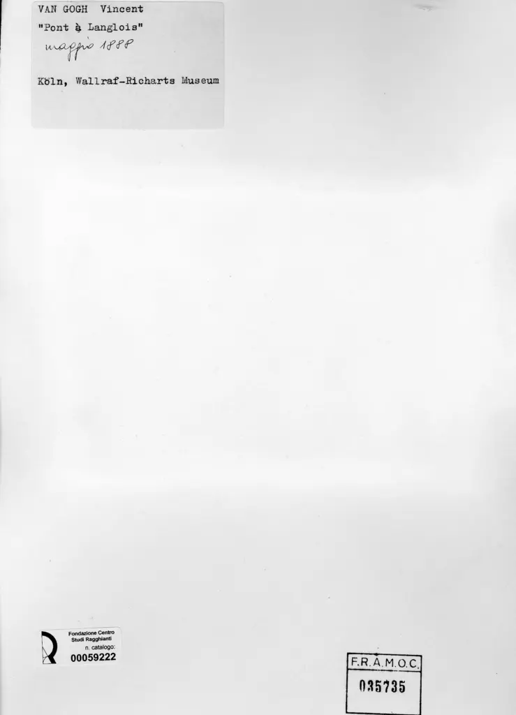Anonimo , Van Gogh, Vincent - sec. XIX - Pont &agrave; Langlois , retro