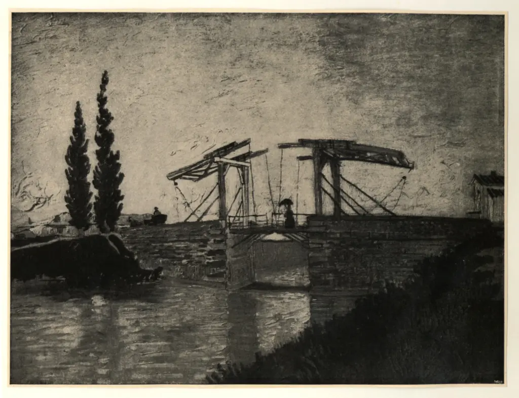 Anonimo , Van Gogh, Vincent - sec. XIX - Ponte levatoio , fronte