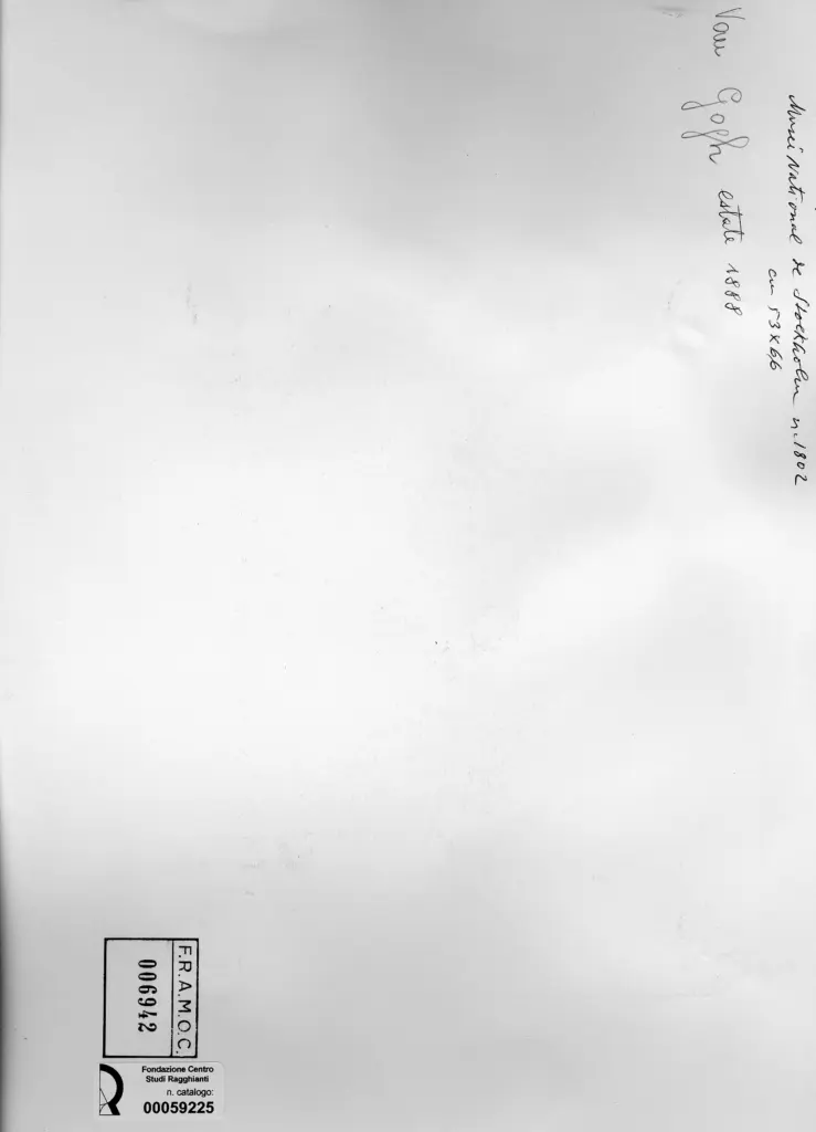 Anonimo , Van Gogh, Vincent - sec. XIX - Paesaggio , retro