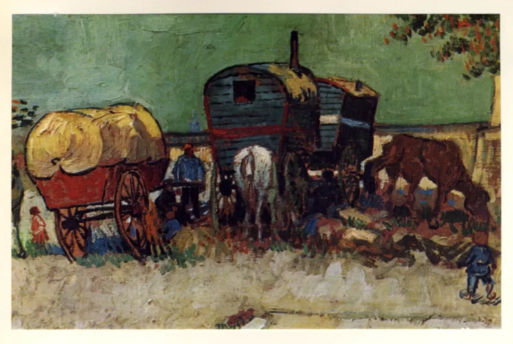 Anonimo , Van Gogh, Vincent - sec. XIX - Bivacco di zingari , fronte