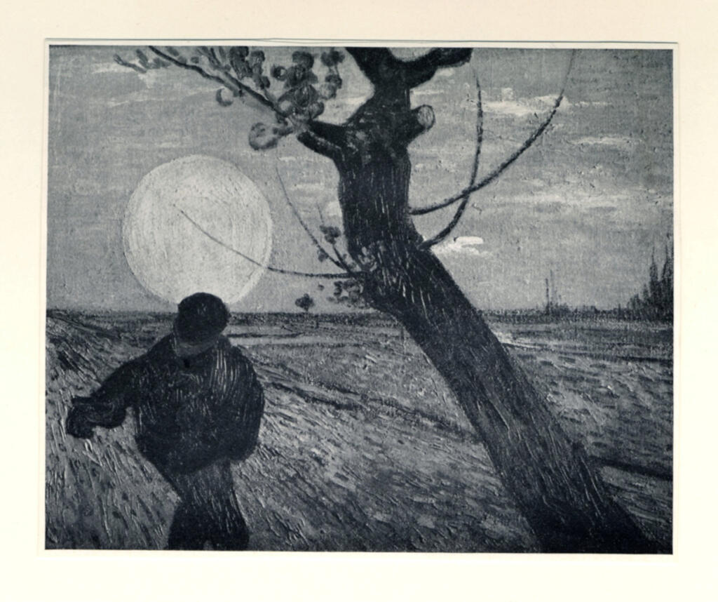 Anonimo , Van Gogh, Vincent - sec. XX - Contadino che semina , fronte
