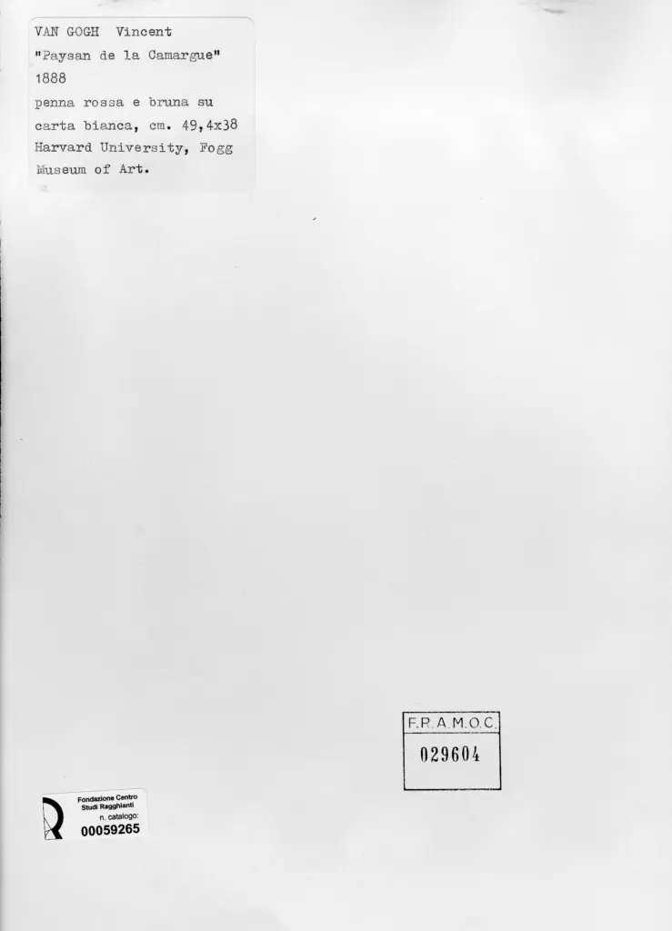 Anonimo , Van Gogh, Vincent - sec. XIX - Paysan de la Camargue , retro