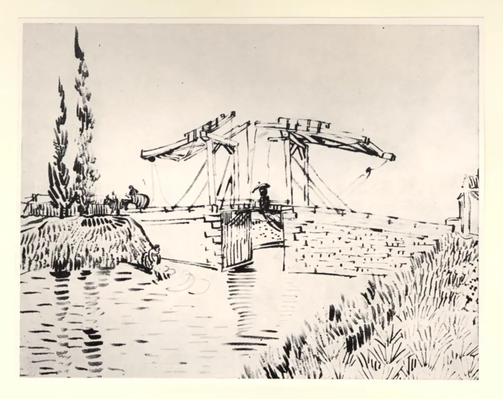 Anonimo , Van Gogh, Vincent - sec. XIX - Pont de Langlais &agrave; Arles , fronte