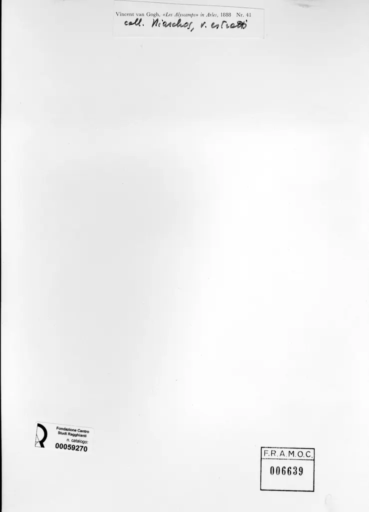 Anonimo , Van Gogh, Vincent - sec. XIX - Les Alyscamps , retro