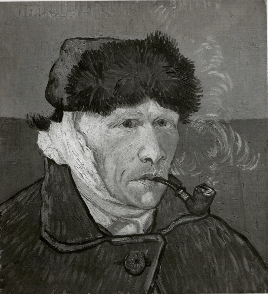 Anonimo , Van Gogh, Vincent - sec. XIX - Self-portrait (l'homme à l'oreille coupè) , fronte