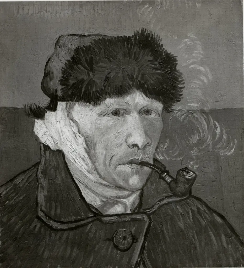 Anonimo , Van Gogh, Vincent - sec. XIX - Self-portrait (l'homme &agrave; l'oreille coup&egrave;) , fronte