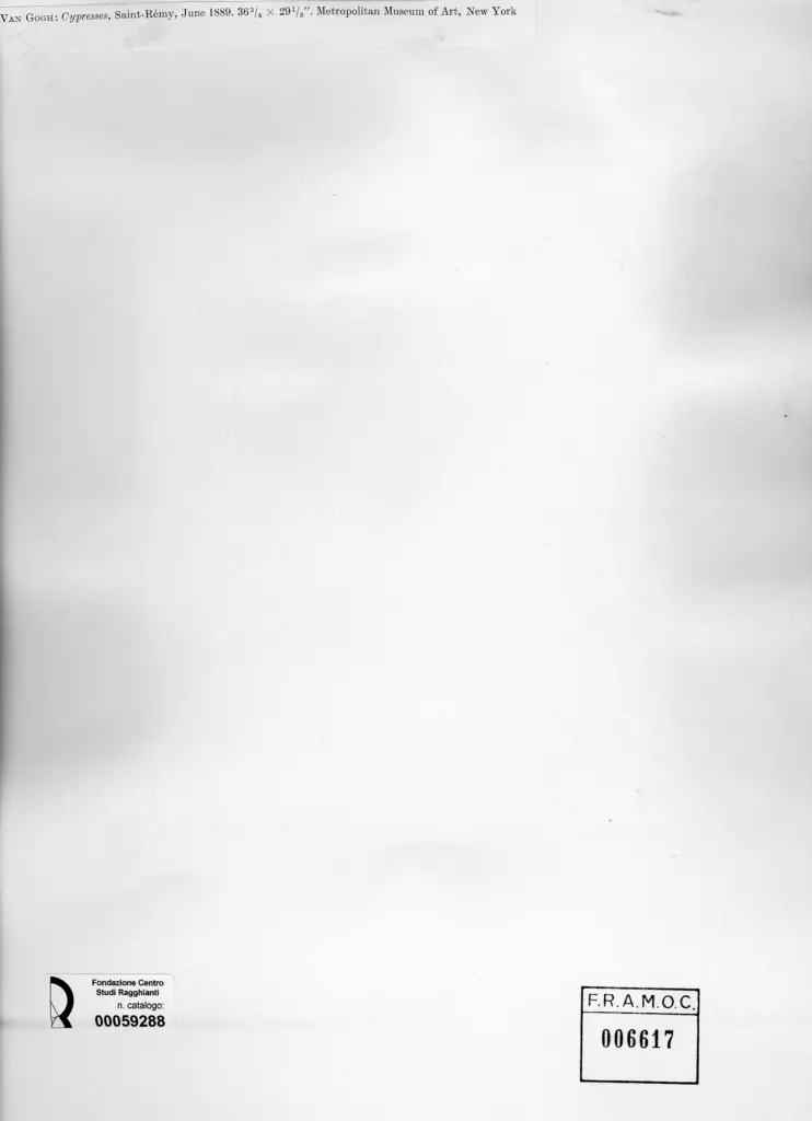 Anonimo , Van Gogh, Vincent - sec. XIX - Cypresses , retro